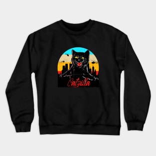 CatZilla over Tokyo Crewneck Sweatshirt